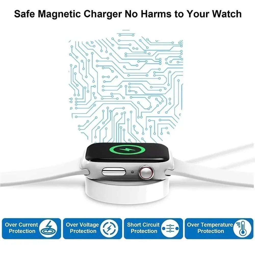 Fast Wireless Magnetic Wireless Apple Watch Charger Series 7 6 SE 5 4 3 2 3.3 ft